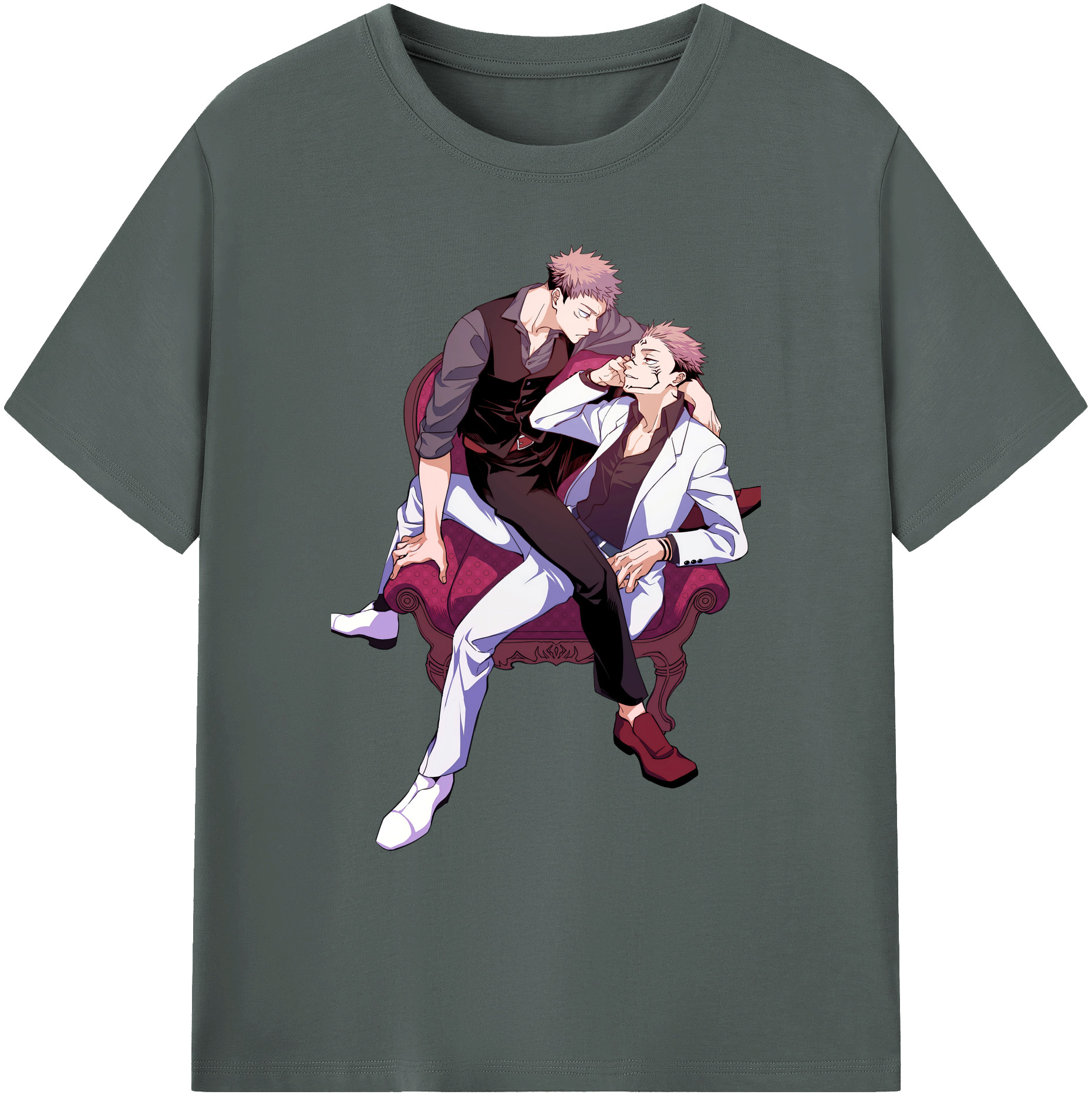 （画像用） 呪術廻戦 Jujutsu Kaisen 綿100％ メンズ半袖Tシャツ｜肌触りやわらか＆通気性